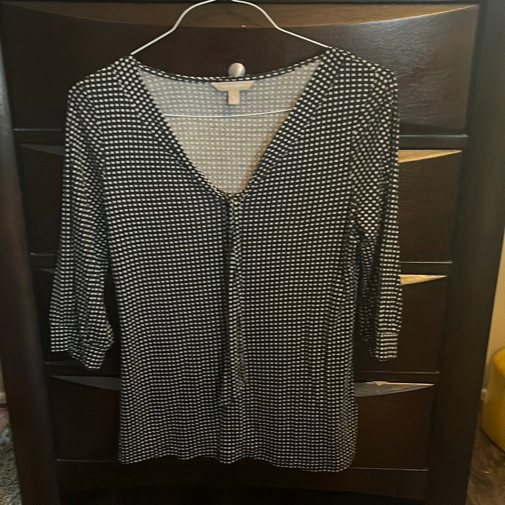 Banana Republic blouse size medium, black and white
